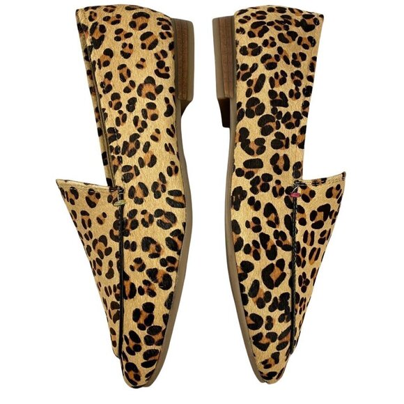 Joules Lexington Tan Animal Hair Leather Leopard Animal Print Loafers Shoes 6 - Picture 6 of 12